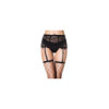 Porte jarretelles dentelle noire avec noeuds satinés 